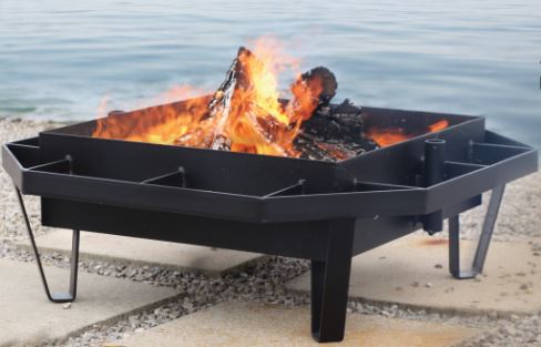 Wood Burning Fire Pit Hitzer, Wood Fire Pit With Cooking Grill
