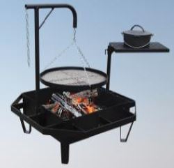 Wood Burning Fire Pit Hitzer, Wood Burning Fire Pit With Cooking Grill